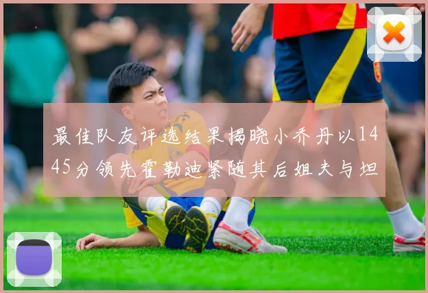 最佳队友评选结果揭晓小乔丹以1445分领先霍勒迪紧随其后姐夫与坦普尔并列第34位